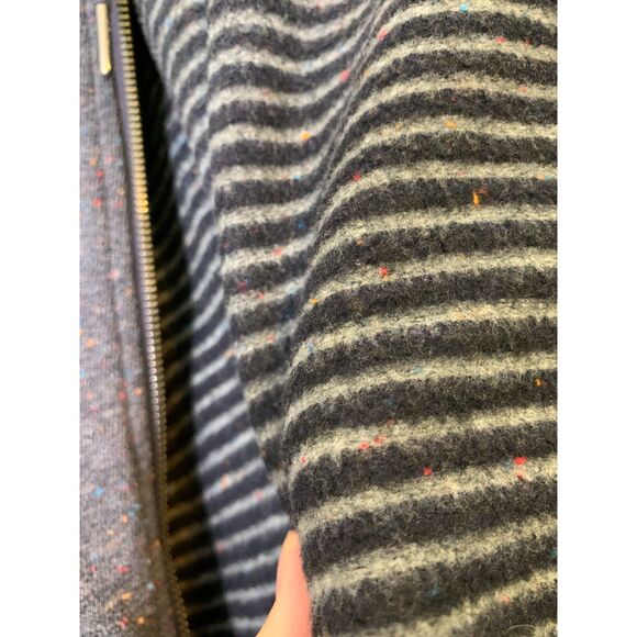 AX Armani Exchange Blue Full Zip Jacket Womens Sz XL Hooded Confetti Style - Picture 8 of 8